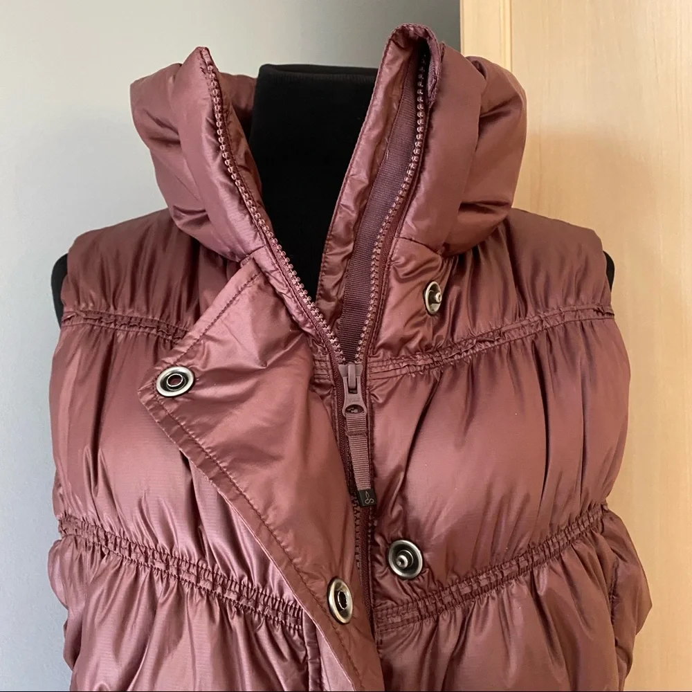 Prana Down Feather Milly Puffer Vest Burgundy/Maroon Size XL - Picture 13 of 16
